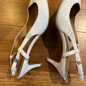 Calvin Klein off white sling back heels